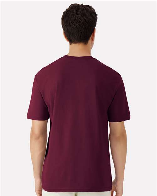 Gildan 3000 Men's Long Sleeve Jersey Baseball Tee - Back view