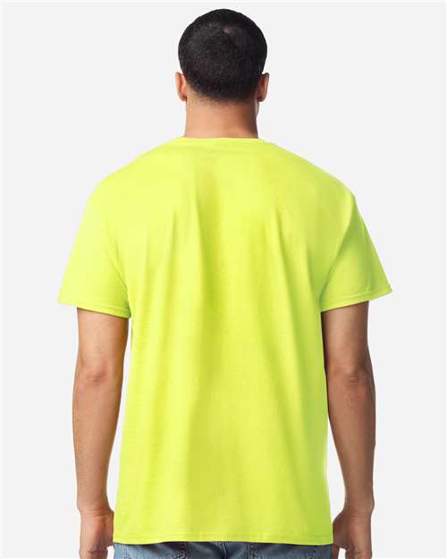 Gildan 3000 Men's Long Sleeve Jersey Baseball Tee - Back view