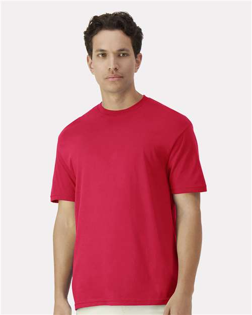 Gildan 3000 Men's Long Sleeve Jersey Baseball Tee - Front view