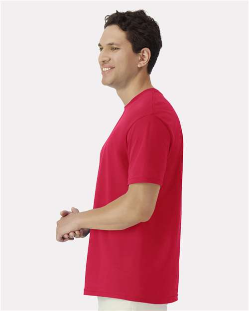 Gildan 3000 Men's Long Sleeve Jersey Baseball Tee - Side view