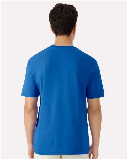 Gildan 3000 Men's Long Sleeve Jersey Baseball Tee - Back view