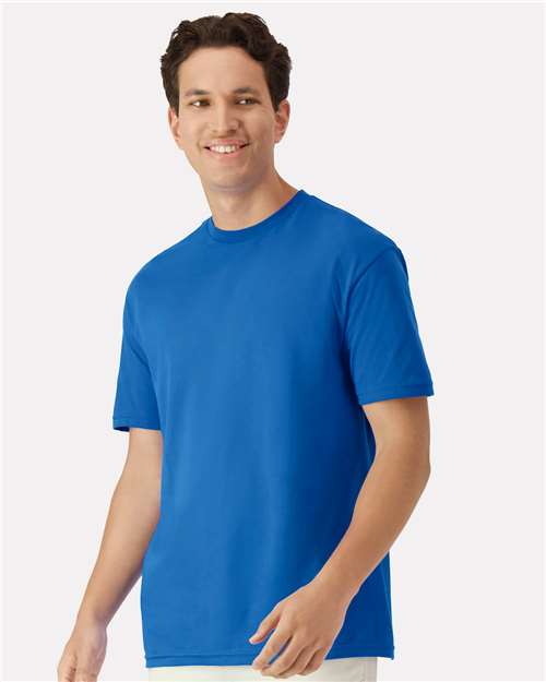 Gildan 3000 Men's Long Sleeve Jersey Baseball Tee - Front view