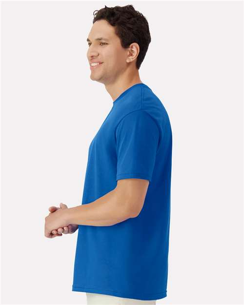 Gildan 3000 Men's Long Sleeve Jersey Baseball Tee - Side view