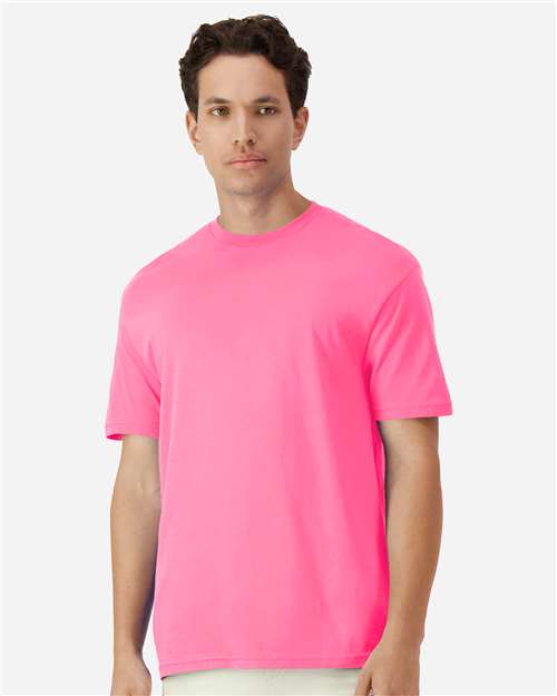 Gildan 3000 Men's Long Sleeve Jersey Baseball Tee - Front view