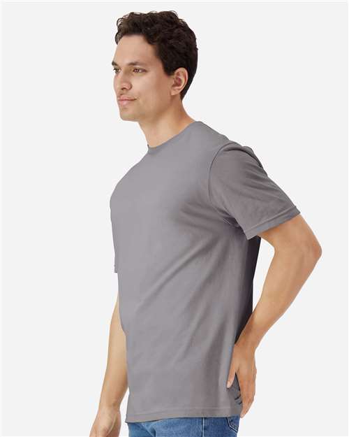 Gildan 3000 Men's Long Sleeve Jersey Baseball Tee - Side view