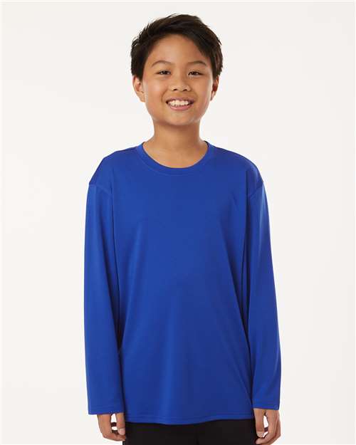 AllPro 48400Y Youth Pro-Lock Performance Long Sleeve T-Shirt - Front view
