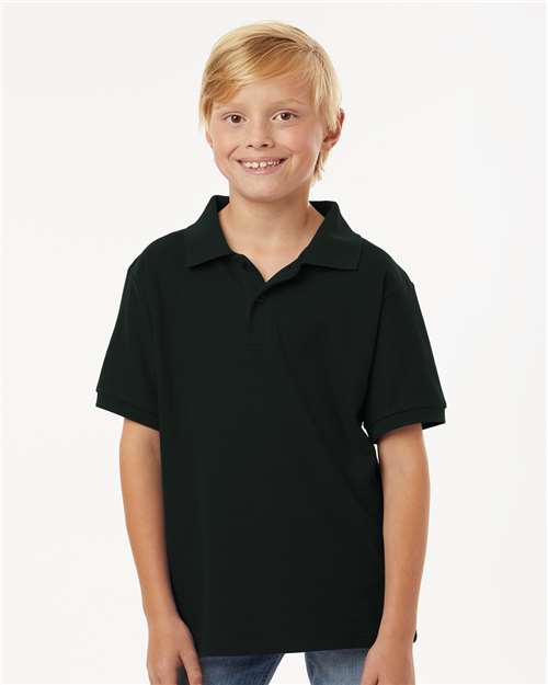 AllPro 62800Y Youth Pique Polo - Front view
