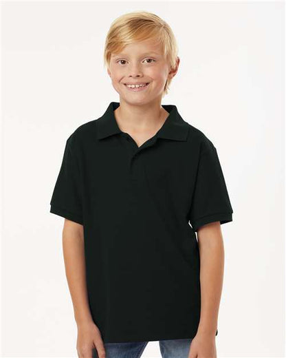 AllPro 62800Y Youth Pique Polo - Front view