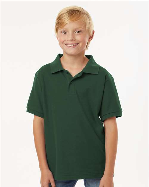 AllPro 62800Y Youth Pique Polo - Front view