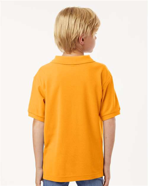 AllPro 62800Y Youth Pique Polo - Back view