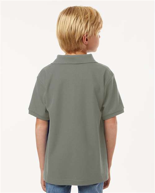 AllPro 62800Y Youth Pique Polo - Back view