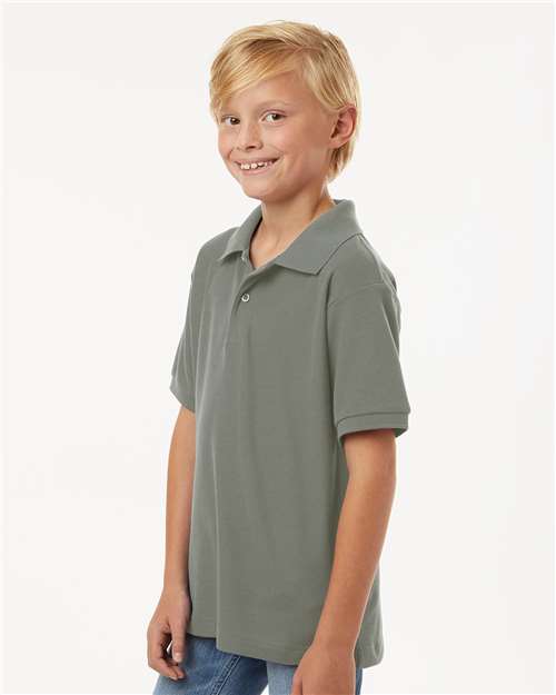 AllPro 62800Y Youth Pique Polo - Side view