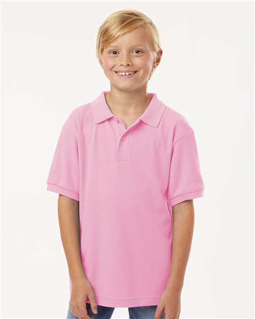 AllPro 62800Y Youth Pique Polo - Front view