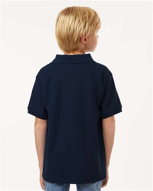 AllPro 62800Y Youth Pique Polo - Back view