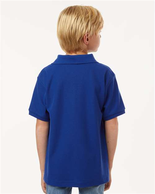 AllPro 62800Y Youth Pique Polo - Back view