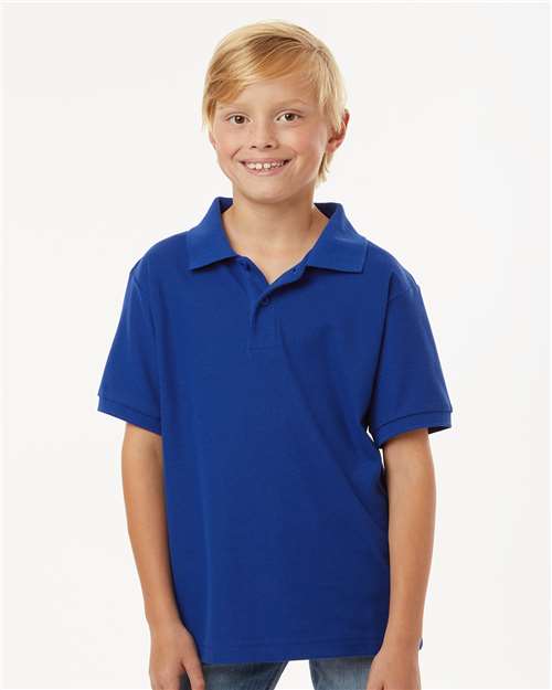 AllPro 62800Y Youth Pique Polo - Front view