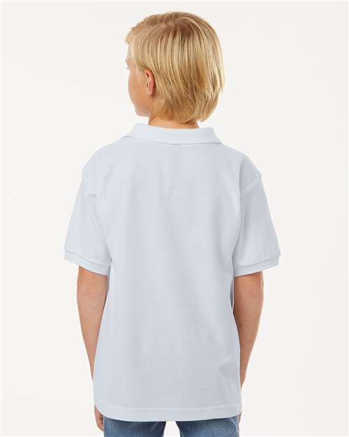 AllPro 62800Y Youth Pique Polo - Back view