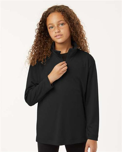 AllPro 41870Y Youth Pro-Lock Performance Quarter-Zip Pullover - Front view