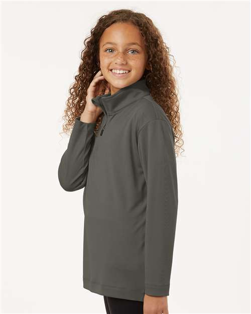 AllPro 41870Y Youth Pro-Lock Performance Quarter-Zip Pullover - Side view