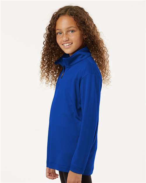 AllPro 41870Y Youth Pro-Lock Performance Quarter-Zip Pullover - Side view