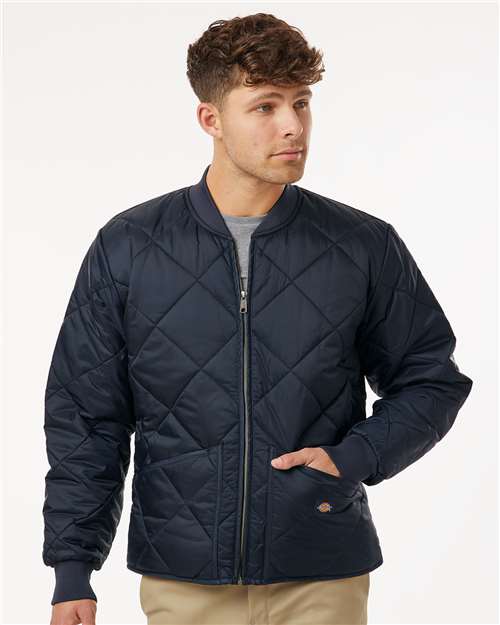Dickies 6124 Men's Diamond Quilted Jacket - Front view