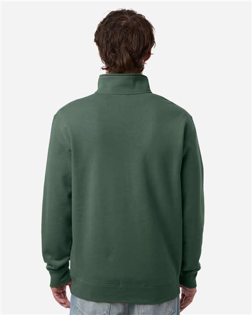 Independent Trading Co. SS4600QZ Unisex Midweight Quarter-Zip Pullover - Back view