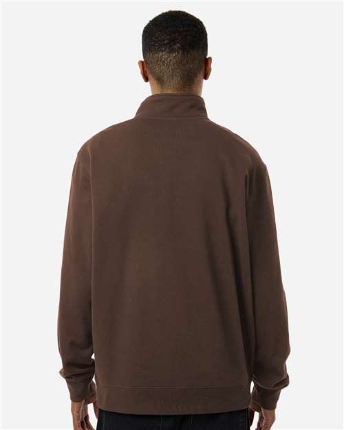 Independent Trading Co. SS4600QZ Unisex Midweight Quarter-Zip Pullover - Back view