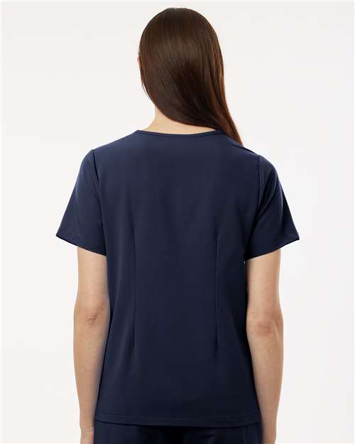 Jaanuu W10001 Women's Rhena Essential 1-Pocket Scrub V-Neck Top - Back view