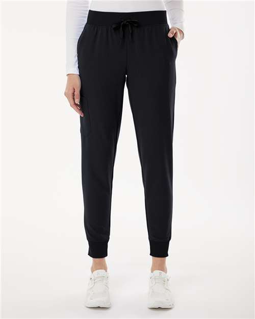 Jaanuu W20003 Women's Silex Knit-Waist Scrub Joggers - Front view