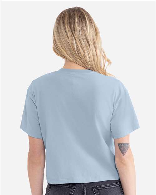 Next Level 1580 Unisex Garment-Dyed Quarter-Zip Sweatshirt - Back view
