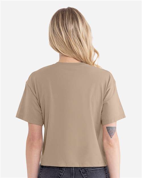 Next Level 1580 Unisex Garment-Dyed Quarter-Zip Sweatshirt - Back view