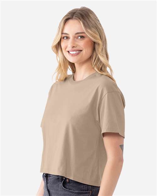 Next Level 1580 Unisex Garment-Dyed Quarter-Zip Sweatshirt - Side view