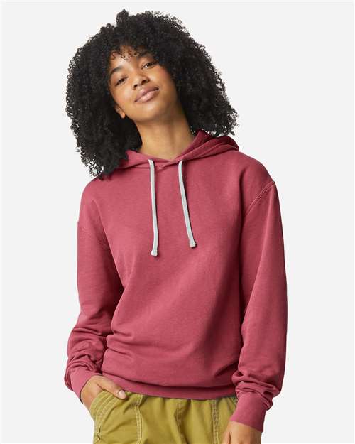 Comfort Colors 1467 Unisex Garment-Dyed Lightweight Hooded Sweatshirt - Front view