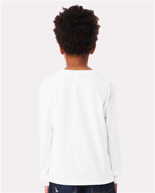 BELLA  CANVAS 3511Y Youth 6oz. Heavyweight Long Sleeve Tee - Back view