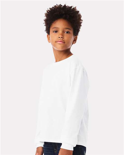 BELLA  CANVAS 3511Y Youth 6oz. Heavyweight Long Sleeve Tee - Side view