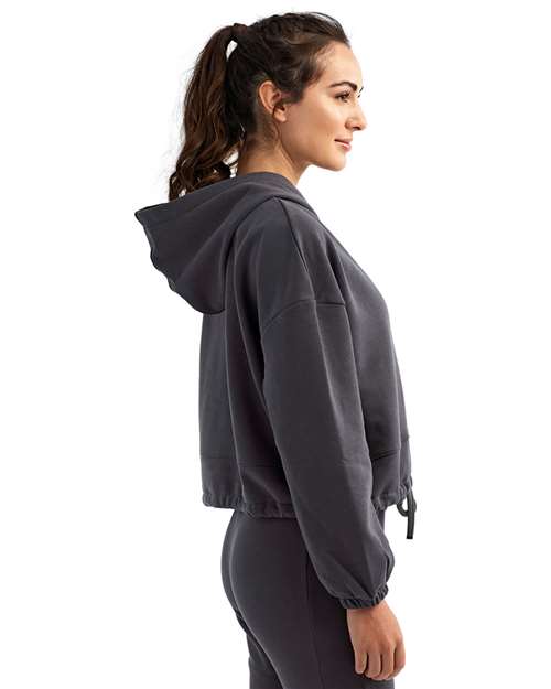 TriDri TD085 Women's Cropped Maria Hooded Sweatshirt - Side view
