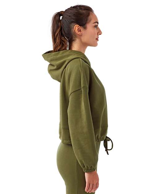 TriDri TD085 Women's Cropped Maria Hooded Sweatshirt - Side view