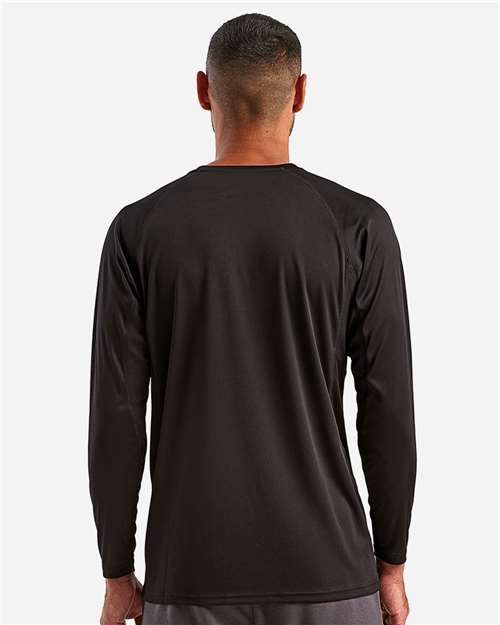 TriDri TD050 Unisex Panelled Long Sleeve Tech T-Shirt - Back view