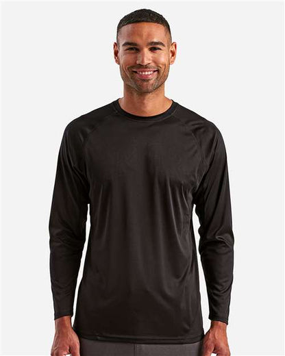 TriDri TD050 Unisex Panelled Long Sleeve Tech T-Shirt - Front view