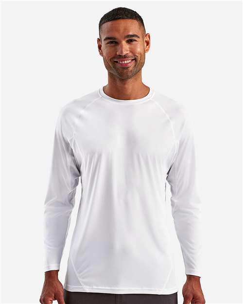 TriDri TD050 Unisex Panelled Long Sleeve Tech T-Shirt - Front view