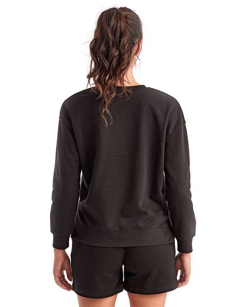TriDri TD600 Women's Billie Side-Zip Crewneck Sweatshirt - Back view