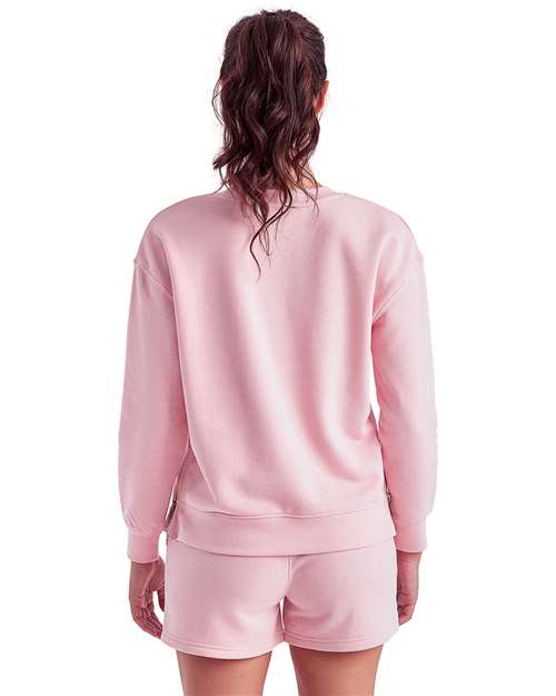 TriDri TD600 Women's Billie Side-Zip Crewneck Sweatshirt - Back view