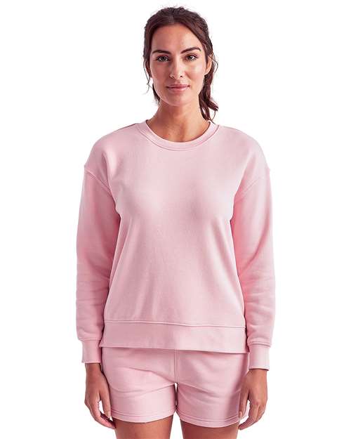 TriDri TD600 Women's Billie Side-Zip Crewneck Sweatshirt - Front view