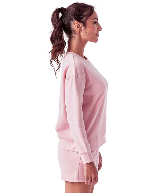 TriDri TD600 Women's Billie Side-Zip Crewneck Sweatshirt - Side view