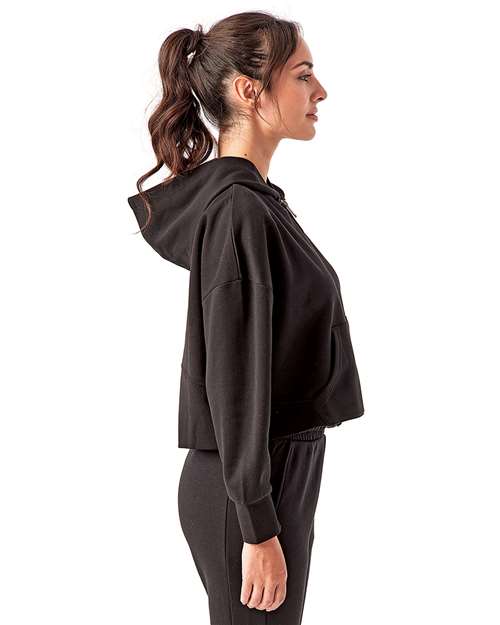 TriDri TD077 Women's Alice Half-Zip Hooded Sweatshirt - Side view