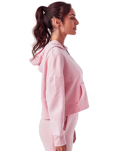 TriDri TD077 Women's Alice Half-Zip Hooded Sweatshirt - Side view