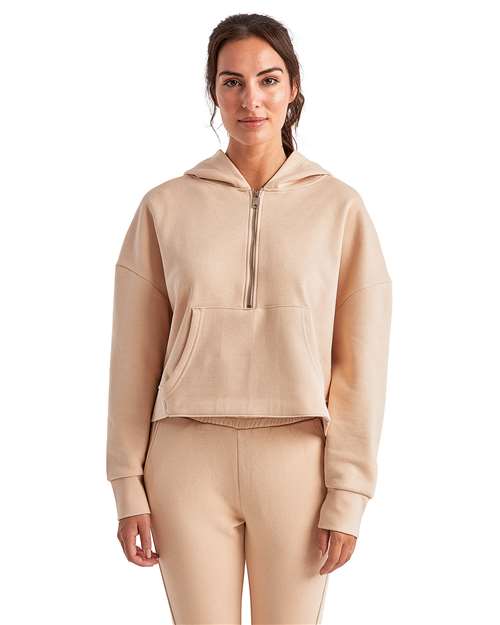 TriDri TD077 Women's Alice Half-Zip Hooded Sweatshirt - Front view