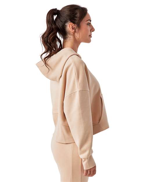 TriDri TD077 Women's Alice Half-Zip Hooded Sweatshirt - Side view