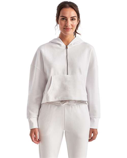 TriDri TD077 Women's Alice Half-Zip Hooded Sweatshirt - Front view