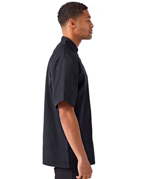 Artisan Collection by Reprime RP664 Unisex Ten Studded Front Short Sleeve Chef Coat - Side view